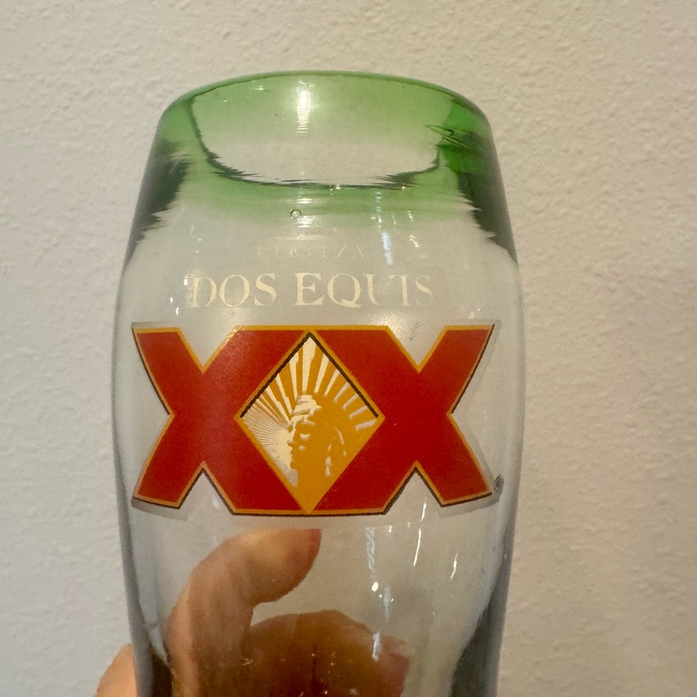 3 Dos Equis XX Hand Blown Beer Glass Set Excellent Condition - Picture 2 of 7